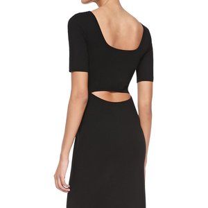 Theory Black Open-Back Narlissa Prosecco Dress